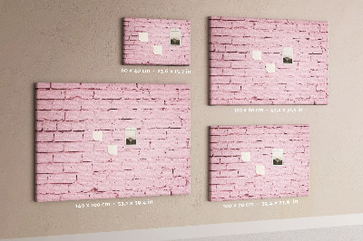 Tableau de liège Mur de briques roses texturées