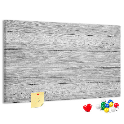 Tableau affichage liège Texture de bois dans des tons de gris