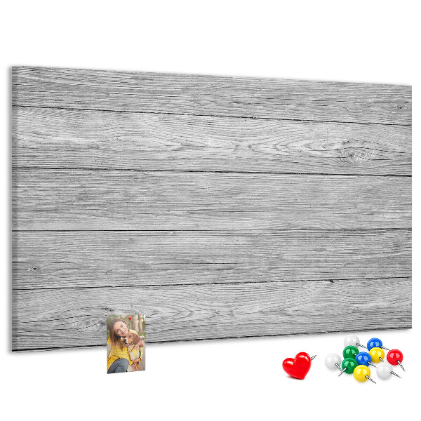 Tableau affichage liège Texture de bois dans des tons de gris