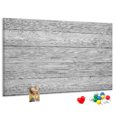Tableau affichage liège Texture de bois dans des tons de gris