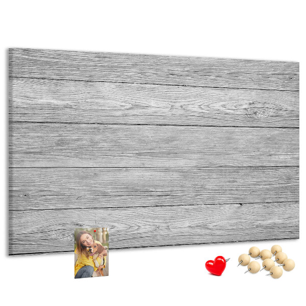 Tableau affichage liège Texture de bois dans des tons de gris