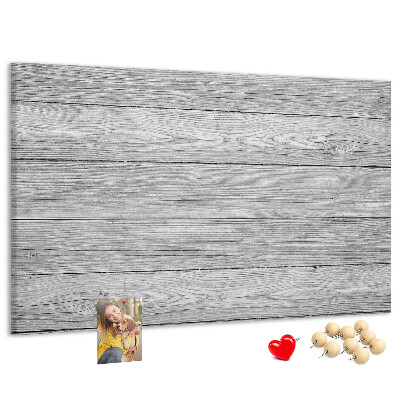 Tableau affichage liège Texture de bois dans des tons de gris