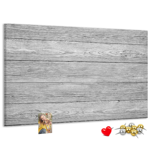Tableau affichage liège Texture de bois dans des tons de gris