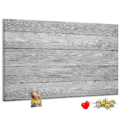 Tableau affichage liège Texture de bois dans des tons de gris