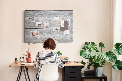 Tableau affichage liège Texture de bois dans des tons de gris