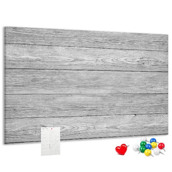 Tableau affichage liège Texture de bois dans des tons de gris