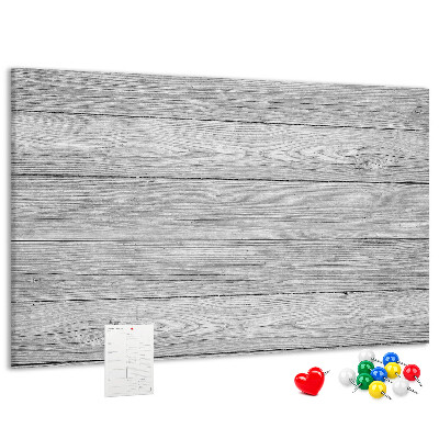Tableau affichage liège Texture de bois dans des tons de gris