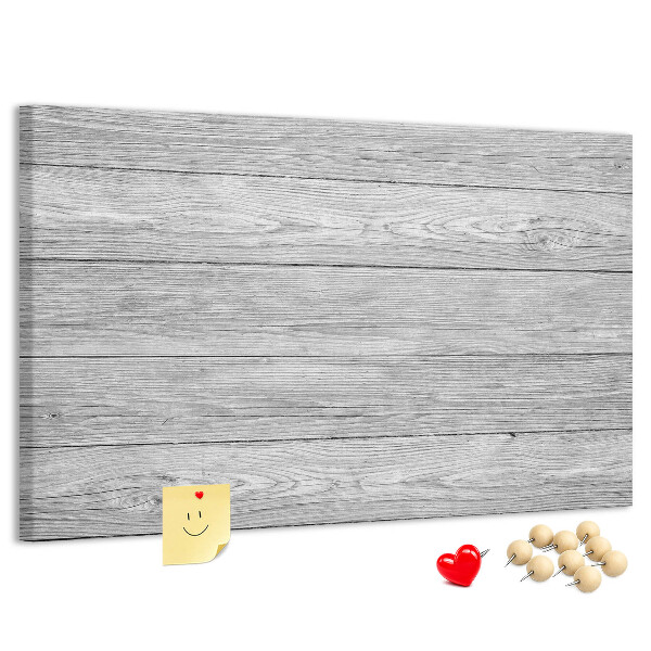 Tableau affichage liège Texture de bois dans des tons de gris