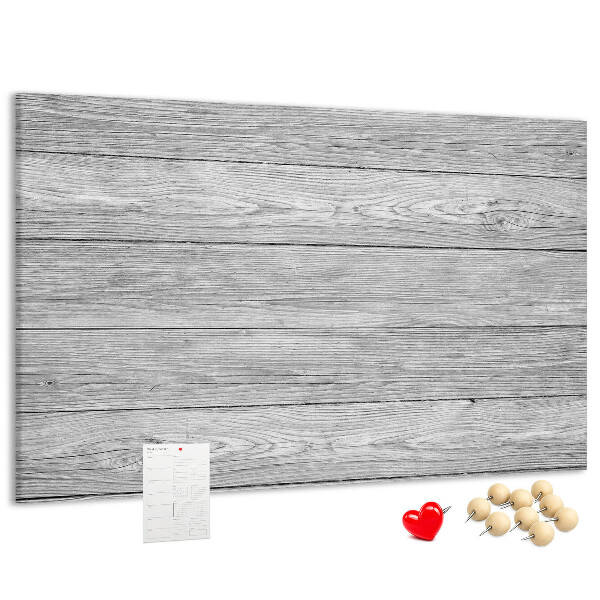 Tableau affichage liège Texture de bois dans des tons de gris