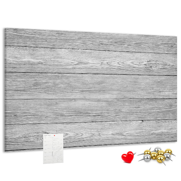 Tableau affichage liège Texture de bois dans des tons de gris