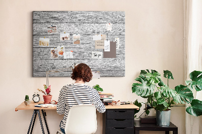 Tableau affichage liège Texture de bois dans des tons de gris