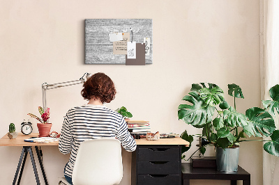 Tableau affichage liège Texture de bois dans des tons de gris