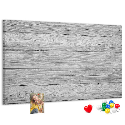 Tableau affichage liège Texture de bois dans des tons de gris