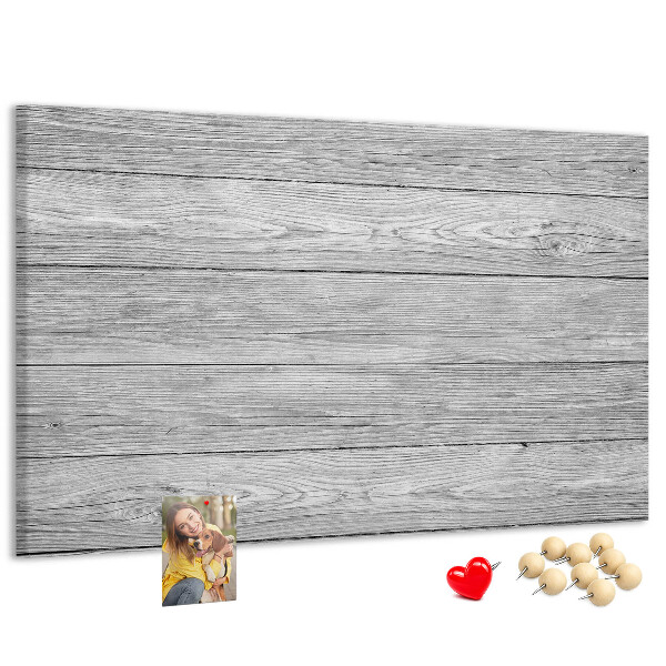 Tableau affichage liège Texture de bois dans des tons de gris