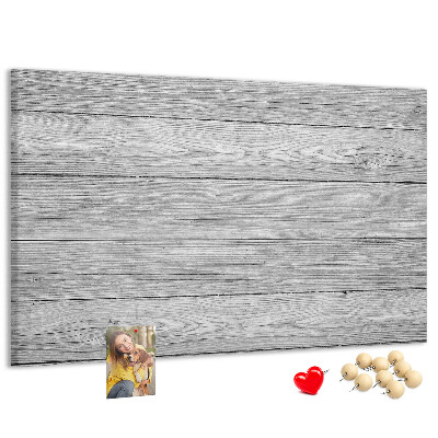 Tableau affichage liège Texture de bois dans des tons de gris