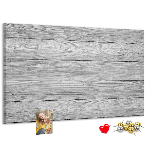 Tableau affichage liège Texture de bois dans des tons de gris