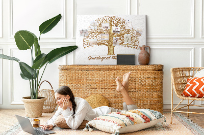Tableau de liège Un arbre généalogique avec des branches ramifiées