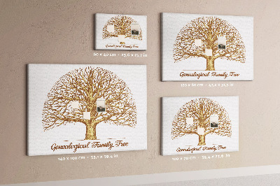 Tableau de liège Un arbre généalogique avec des branches ramifiées