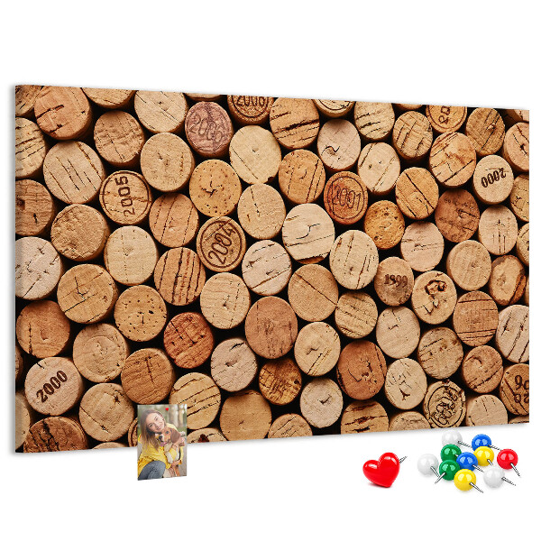 Tableau de liège Bouchons en liège naturel dans une variété de teintes.