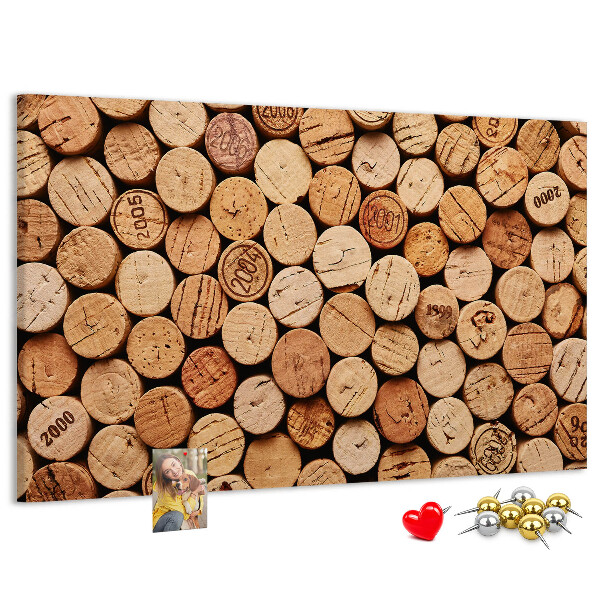 Tableau de liège Bouchons en liège naturel dans une variété de teintes.