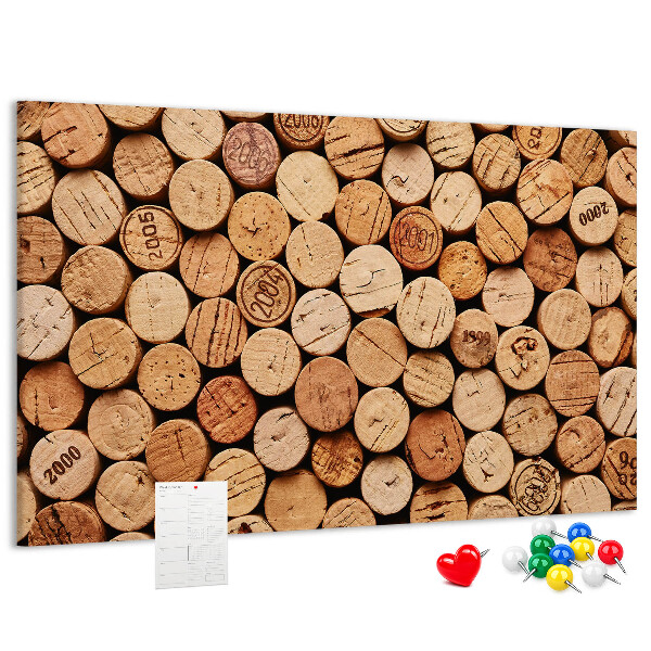 Tableau de liège Bouchons en liège naturel dans une variété de teintes.
