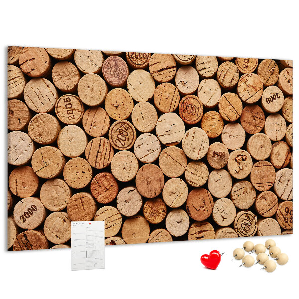 Tableau de liège Bouchons en liège naturel dans une variété de teintes.