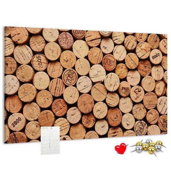 Tableau de liège Bouchons en liège naturel dans une variété de teintes.