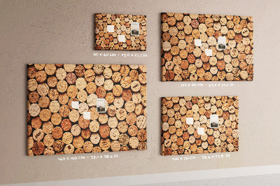 Tableau de liège Bouchons en liège naturel dans une variété de teintes.