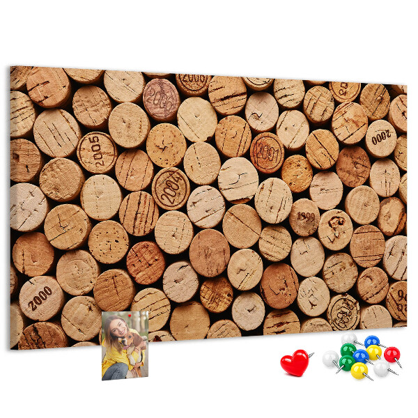 Tableau de liège Bouchons en liège naturel dans une variété de teintes.