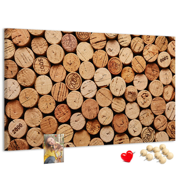 Tableau de liège Bouchons en liège naturel dans une variété de teintes.