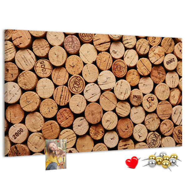 Tableau de liège Bouchons en liège naturel dans une variété de teintes.