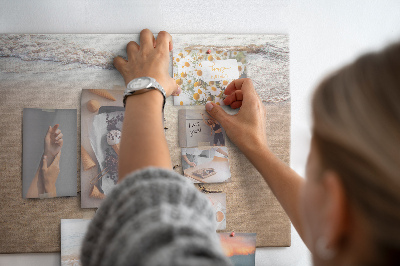 Tableau affichage liège Des changements inscrits dans le sable de la plage