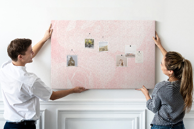 Tableau affichage liège Délicates roses roses en arrière-plan.