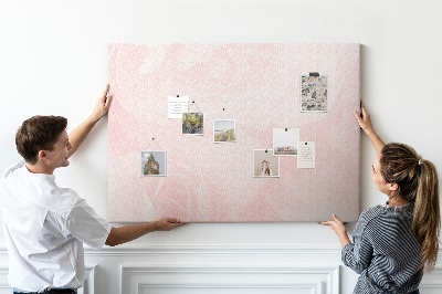 Tableau affichage liège Délicates roses roses en arrière-plan.