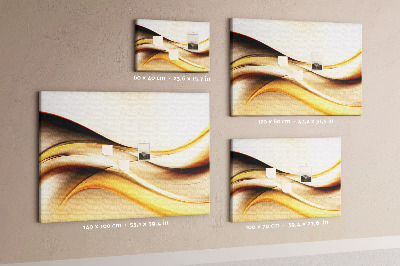 Tableau en liège Vagues dorées sur fond neutre