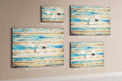 Tableau affichage liège Planches rustiques dans des tons de bleu