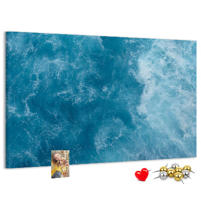 Tableau en liège Le bleu profond des vagues et de l'écume de la mer