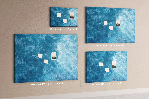 Tableau en liège Le bleu profond des vagues et de l'écume de la mer