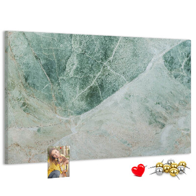 Tableau de liège Marbre vert aux veines délicates