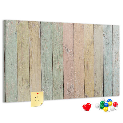 Tableau affichage liège Planches pastel de style rustique