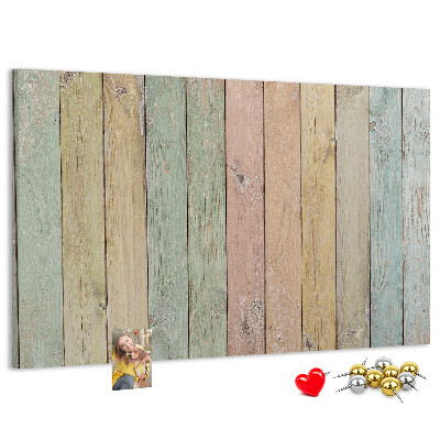 Tableau affichage liège Planches pastel de style rustique