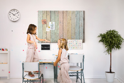 Tableau affichage liège Planches pastel de style rustique