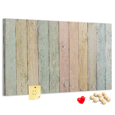 Tableau affichage liège Planches pastel de style rustique