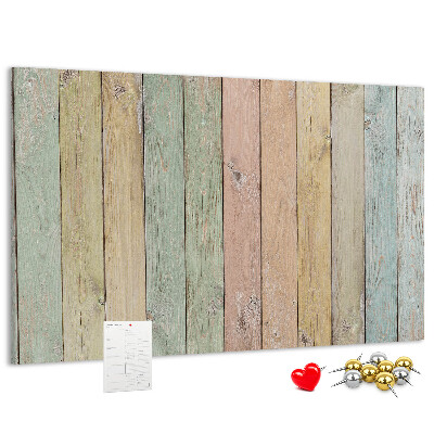 Tableau affichage liège Planches pastel de style rustique