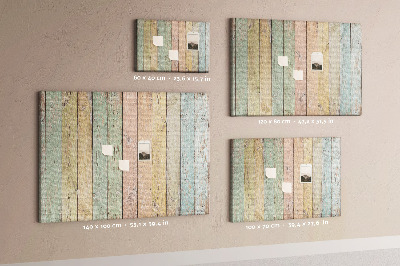 Tableau affichage liège Planches pastel de style rustique