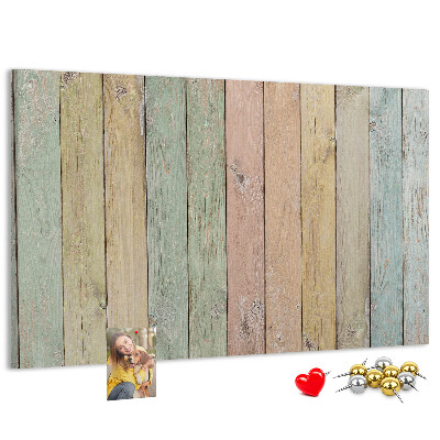 Tableau affichage liège Planches pastel de style rustique