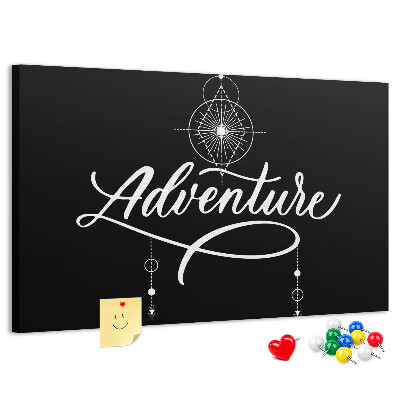 Tableau affichage liège Un voyage vers l'inconnu avec une boussole et les étoiles