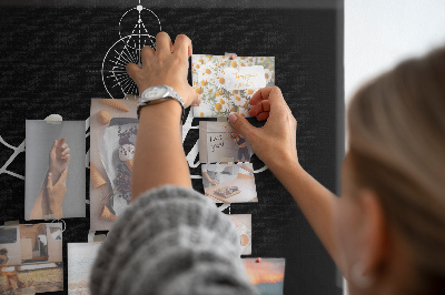 Tableau affichage liège Un voyage vers l'inconnu avec une boussole et les étoiles