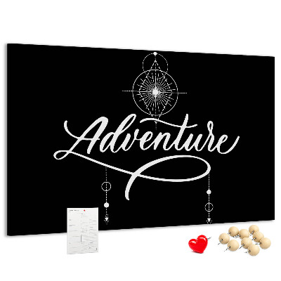 Tableau affichage liège Un voyage vers l'inconnu avec une boussole et les étoiles