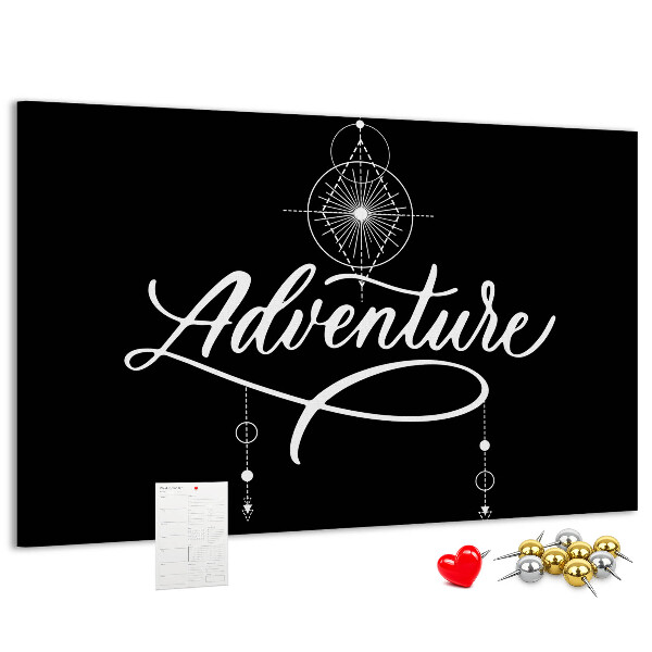 Tableau affichage liège Un voyage vers l'inconnu avec une boussole et les étoiles